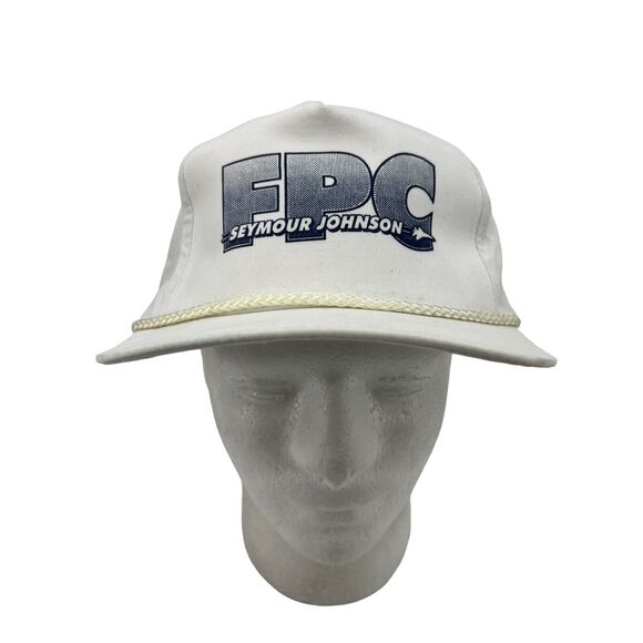 Vintage FPC Seymour Johnson Hat Mens Strapback White Cotton Blend Federal Prison - Picture 1 of 10